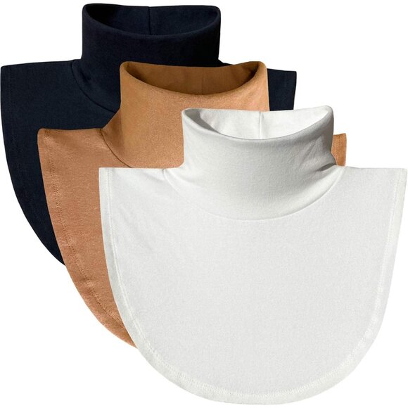 Other - Women’s Cotton Half Turtleneck Collar 3 Pack Detachable Mock Neck Sleeveless